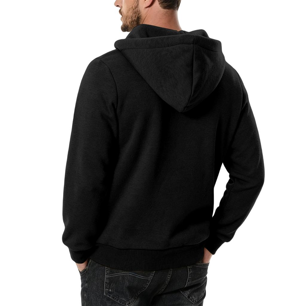 Men's Half Zip Pullover Hoodie Lined Casual Loose Fit Sweatshirt