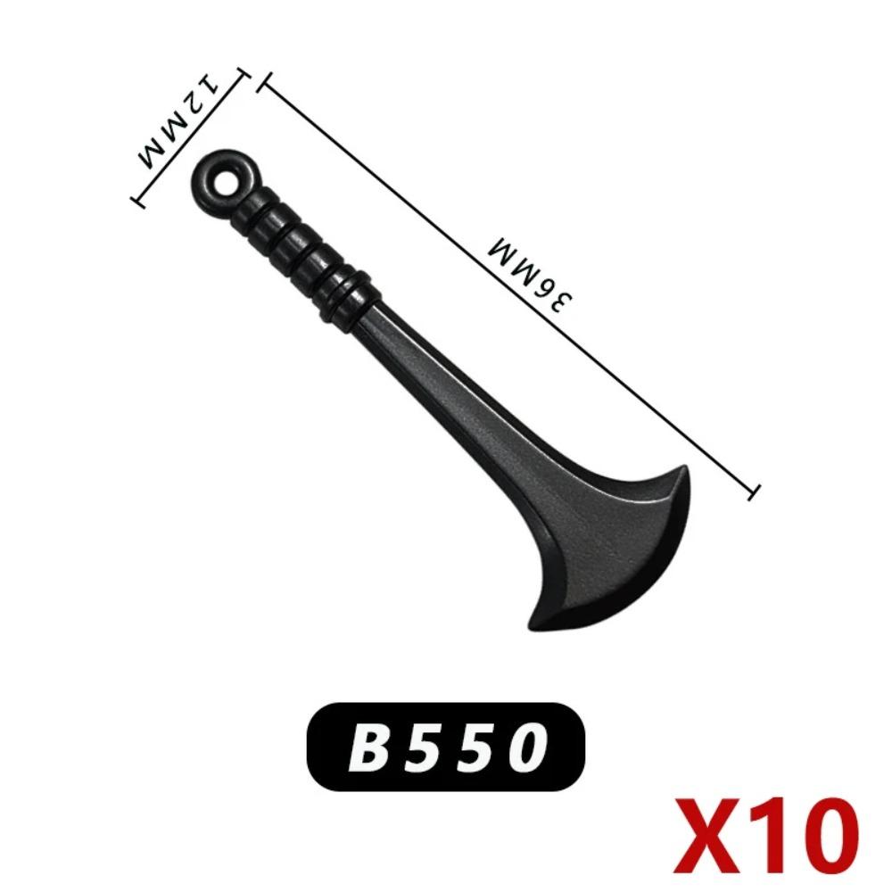 Military Medieval Building Blocks Soldier Warrior Waffen Accessories Sword Battle Axe Hero Villain Series Double-edged Sword Toy