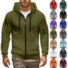 Giacca felpa con cappuccio e zip casual da uomo con tasche