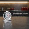 Stainless Steel Oven Thermograph 300°C Stand Up Temperature Meter Mini Dial for Baking Bread Meat Cakes in Home