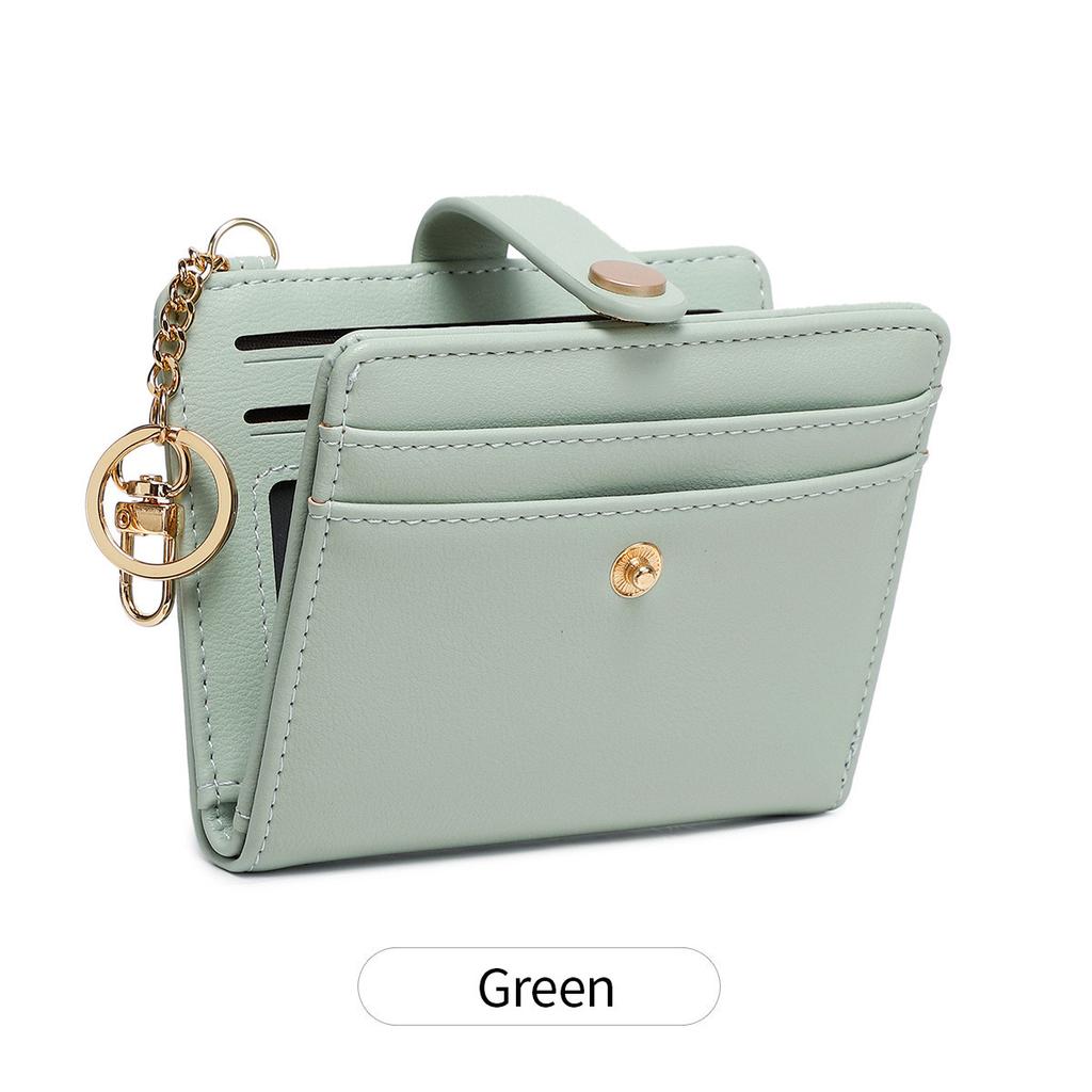 New Anti-theft Brush Women's Wallet Double Fold Ultra-thin Credit Card Bag Simple and Portable Student Change Bag