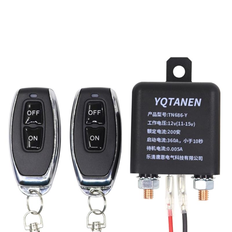 Fernbedienbarer Batterietrennschalter für Autos, Wohnmobile, Lkw DC12V 200A Kabellose Fernbedienung Diebstahlschutz Einfache Bedienung