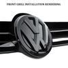O4ABS 2Pcs Car Front Grill/Rear Emblem Lid Covers Logo Sticker For Volkswagen VW GOLF 5 6 7 8 MK5 MK6 MK7 MK8 POLO Scirocco