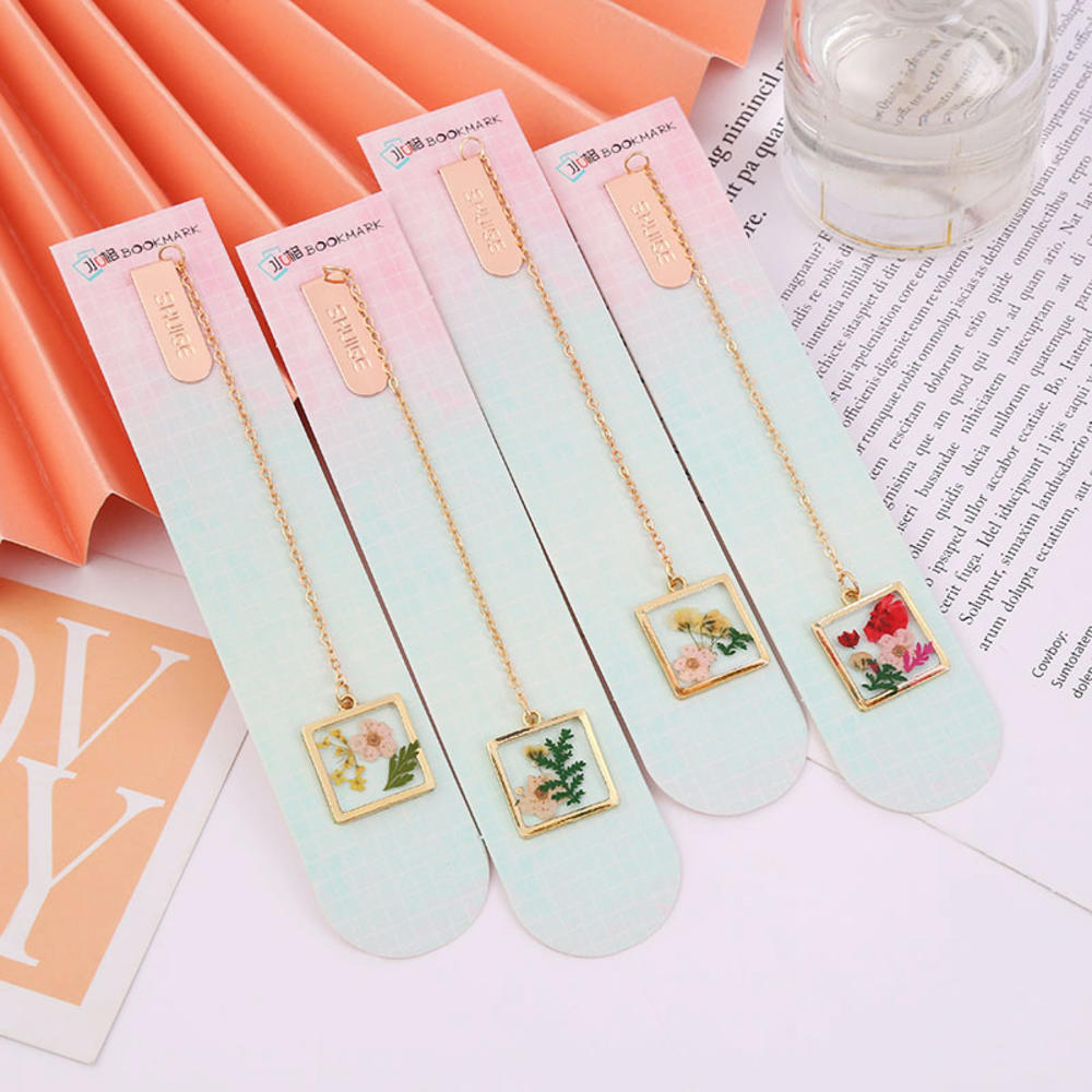 Flowers Butterfly Metal Bookmark School Supplies Book Page Accessories For Girls Kawaii Stationery Book Mark Separador De Libro