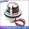QC 12V Warning Signal Light Stainless Steel 1pc Red Green LED Navigation Lights Sailing Lamp for Marine Yacht