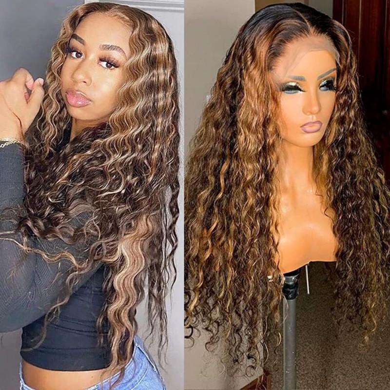 European American Fashion Nature Long Curly African Wig Front Lace