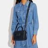 New COACH Morgan Cow Leather Shoulder Bag, Crossbody Bag, Handbag Trumpets Women's Marine Blue CF854-QBBHP