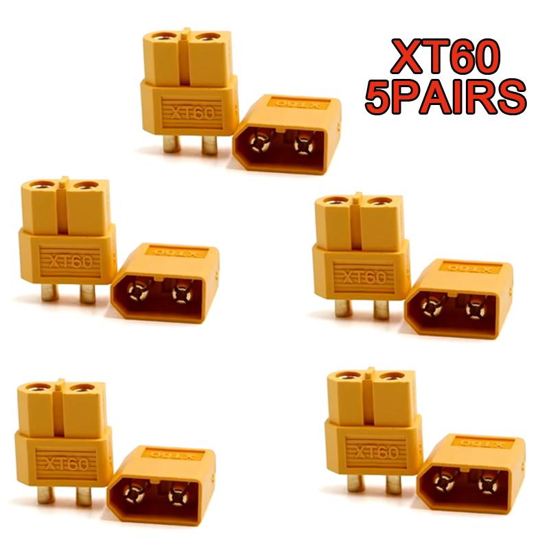 5 Pairs XT60 Connector XT60 Male Female Bullet Connectors Power Plugs for RC Lipo Battery Motor XT60 Drone Connectors