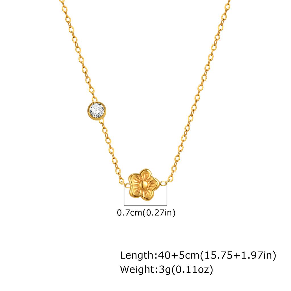 Jewelry Stainless Steel Butterfly Cross Heart Zircon Gold Necklace Women'S Jewelry Nc-2274