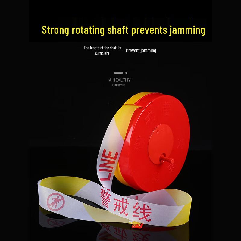 Reusable Red and White Polyester Warning Tape