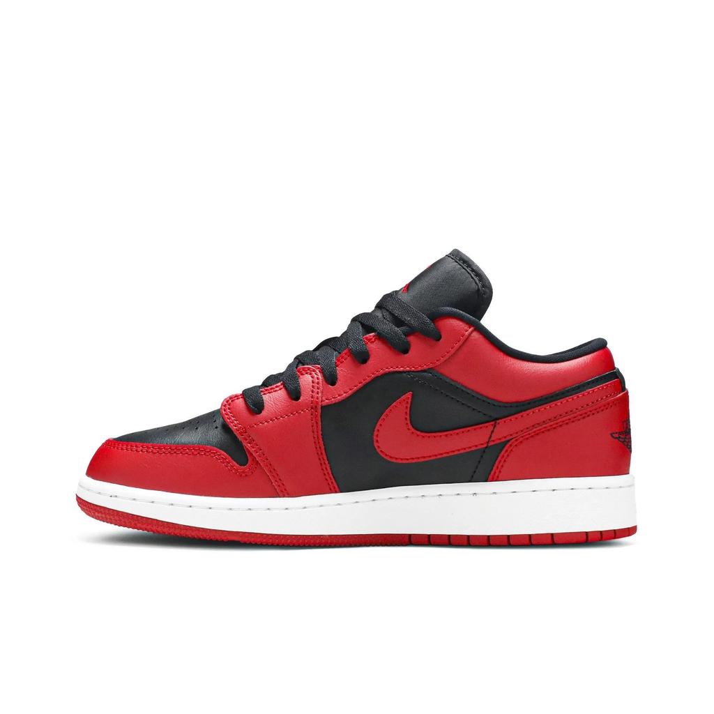 Air Jordan 1 Low Grade School 'Reverse Bred' (Unisex) Gym Red / Black / Gym Red / White Kids' Basketball Shoes 553560 606