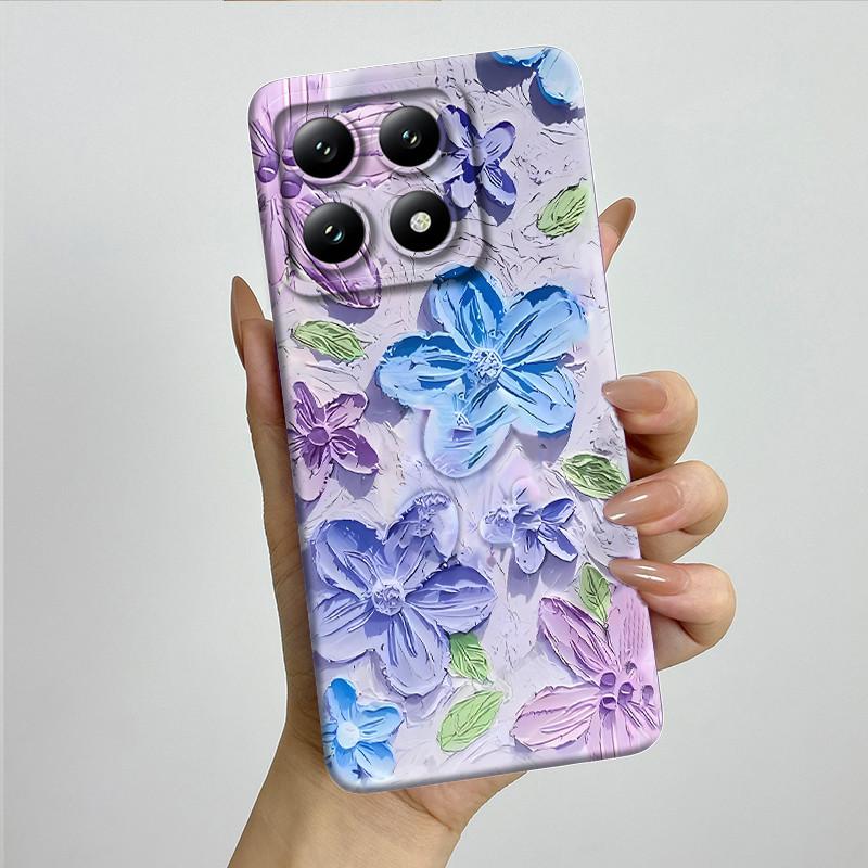 For Xiaomi 14T Pro Phone Case 14Tpro Soft Silicone TPU Sweet Painted Casing Cartoon Printed Shockproof Protective Back Cover