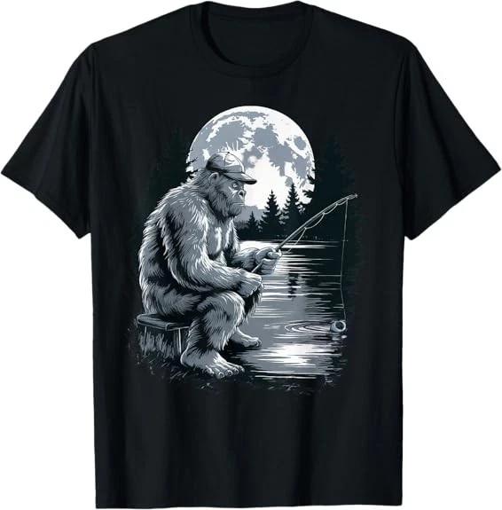 Big Foot Fishing, Cool Fishing Fisherman Best Tee T-Shirt S-3XL XXL