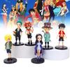 One Piece 6pcs Role Pvc Toy Model Desktop Decoration Children Christmas Gift