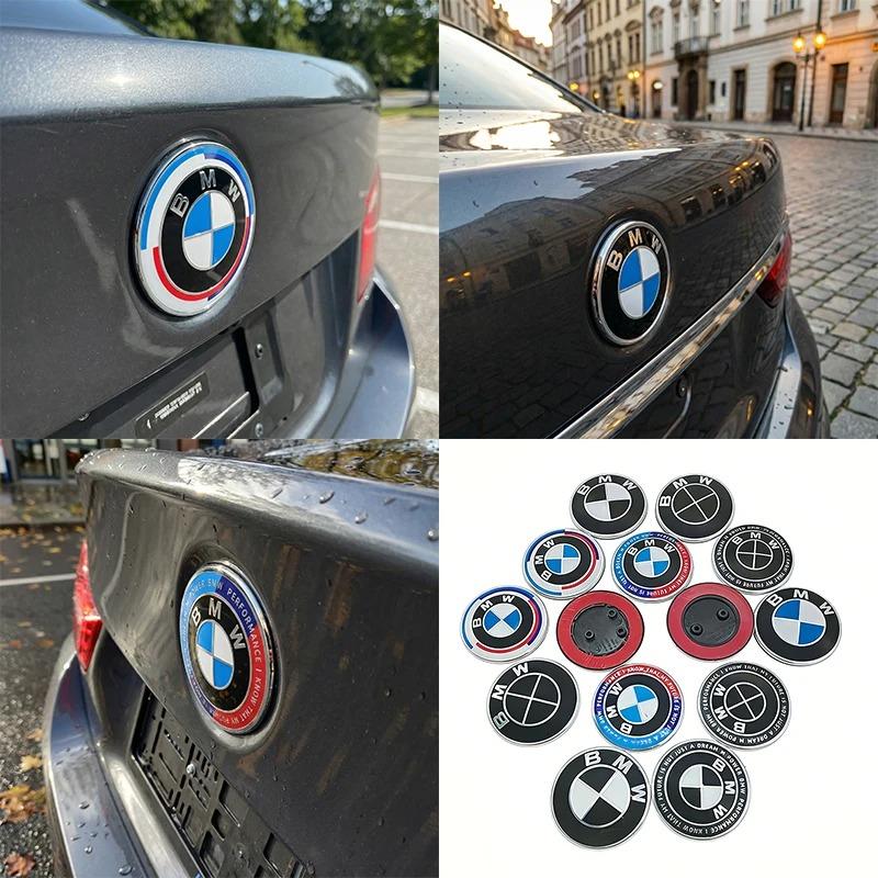 82mm Car Front Head Hood Bonnet Emblem Rear Tail Bumper Trunk Sticker For BMW X3 M M5 M3 E46 E90 E60 F10 E39 F30 E36 G30 E87 E70 J5UJD