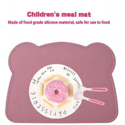 Kinder Bär Platzset Silikon Isoliertes Platzset Kreativer Untersetzer Auslaufsicheres Platzset Tischset Westliches Platzset
