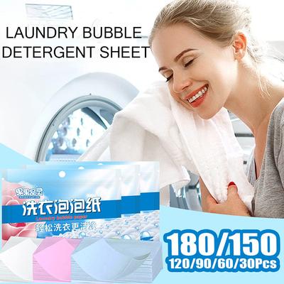 30PCS Laundry Detergent Sheets Easy Dissolve Laundry Tablets Strong Deep Cleaning Detergent Laundry Soap for Washing Machine