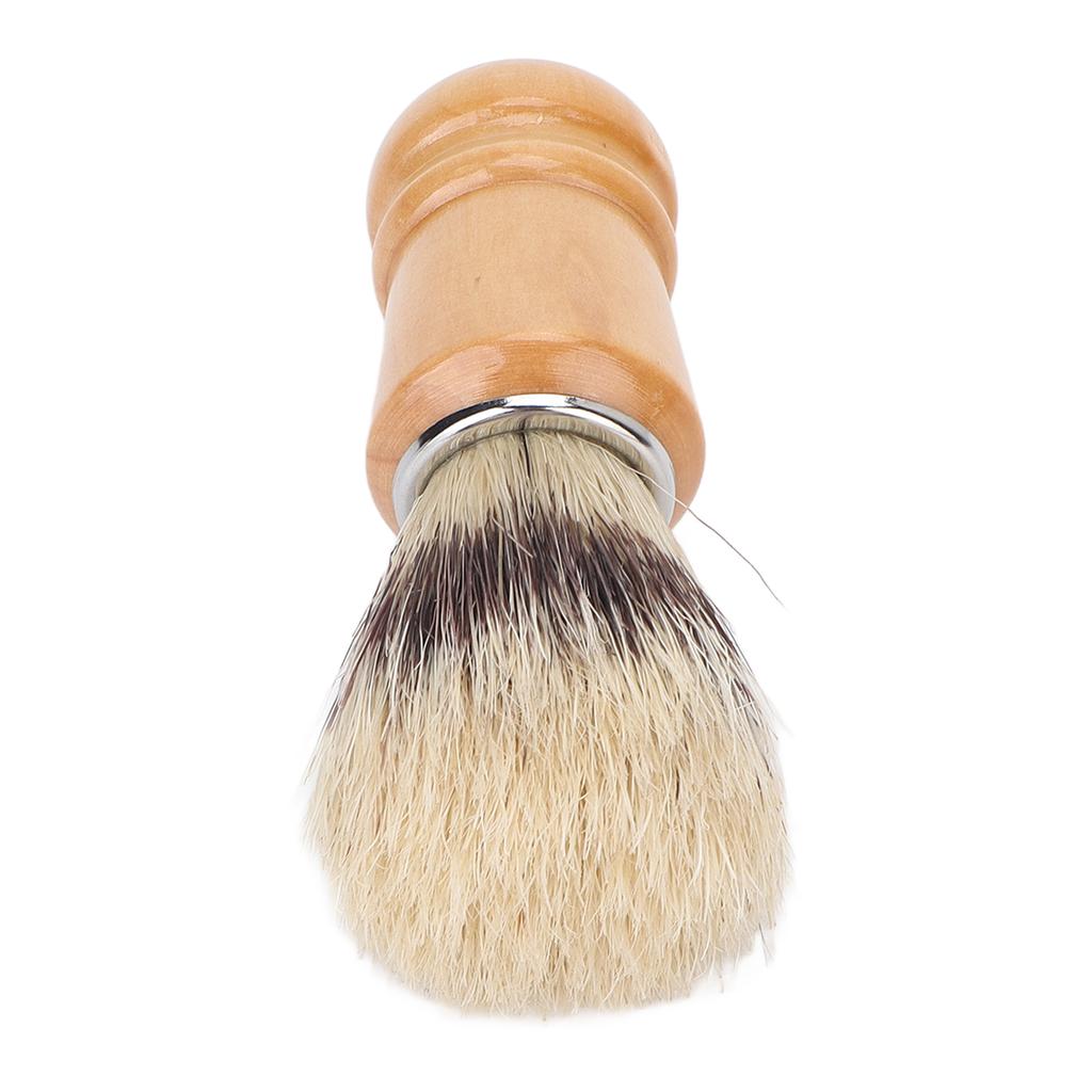 Men"s Shaving Brush Wooden Handle Skin Friendly Facial Beard Cleaning Grooming Shave Tool