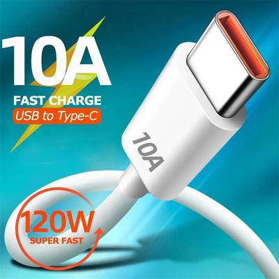 120W 10A USB Type C Cable Super Fast Charging Cable for Honor 50 Pro Huawei P50 Mate 40RS Pro Type-C Data Cable 0.25M/1M/1.5M/2M