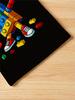 Children Black Crew Neck Tee Funny Dabbing Multicolor Building Brick Man Cartoon Block Toy Boys Summer Short Sleeve Top