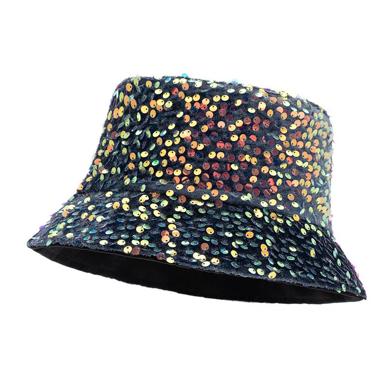 Sequin Fisherman Hat Women's Outdoor Travel Sunshade Basin Hat Bucket Hat