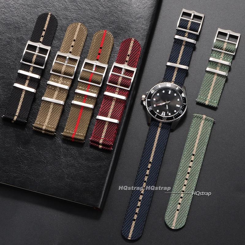 Premium Nylon Uhrenarmband für Rolex 20mm 22mm Militärarmband für Seiko Stoff Leinwand Armband für Damen Herren Armee Sport Armband