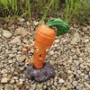Halloween Yard Ornament Vegetable Zombie Statue Spooky Carrot Potato Garden Radish Sculpture Sculpture Resin Outdoor Decoration for Patio,
