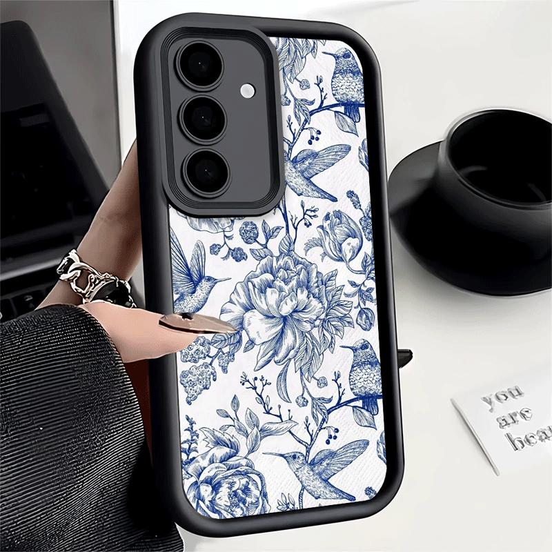 Phone Case for Samsung Galaxy A17 A16 A15 A14 A13 Blue And White Porcelain Pattern A56 A36 A26 A55 A35 A25 A54 A34 A24 A53 A33 A