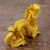 1Pc Good Lucky Golden Dragon Chinese Zodiac Twelve Statue Gold Animals Sculpture Figurines Desktop Decoration