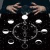60x60cm Tarot Card Tablecloth Flannel Geometric Figure Divination Altar Cloth Board Game Oracles Card Pad Runes Support