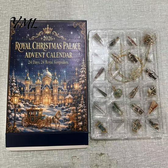 Christmas Advent Calendar 2024 2026 Nutcracker Calendar, 24-Day Acrylic Ornament Set with Classic Holiday Countdown Gift for Kids Soldier Figures,