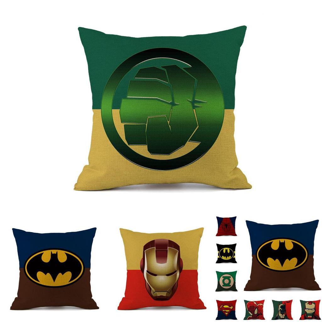 Elegante Superhelden Spiderman Ironman Superman Kissenbezug Mit Unsichtbarem Reißverschluss