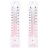 Wall Thermometer Home Office 195x40x6mm 2pcs Accurate