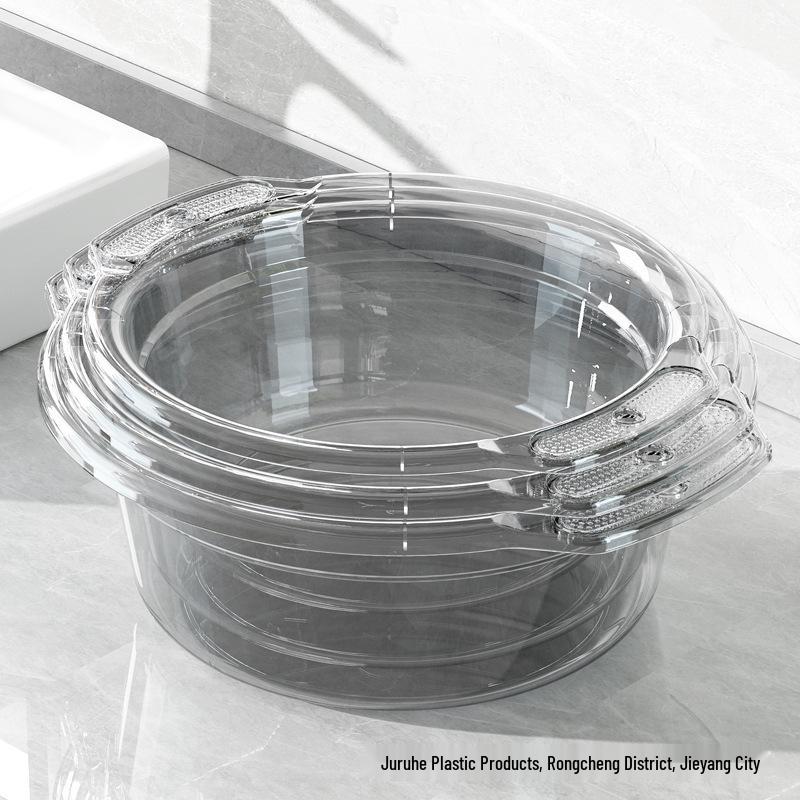 Transparent Multi-Use Basin: Washbasin, Laundry, Baby Face, Vegetable & Foot Wash Basin for Home & Dorm.