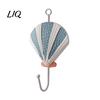 Decorative Wooden Coat Hanger Wall Hook, Mediterranean Style Sturdy Beautiful Hooks Durable for Home Decor Keys Umbrellas Scarves Cartoon Walls