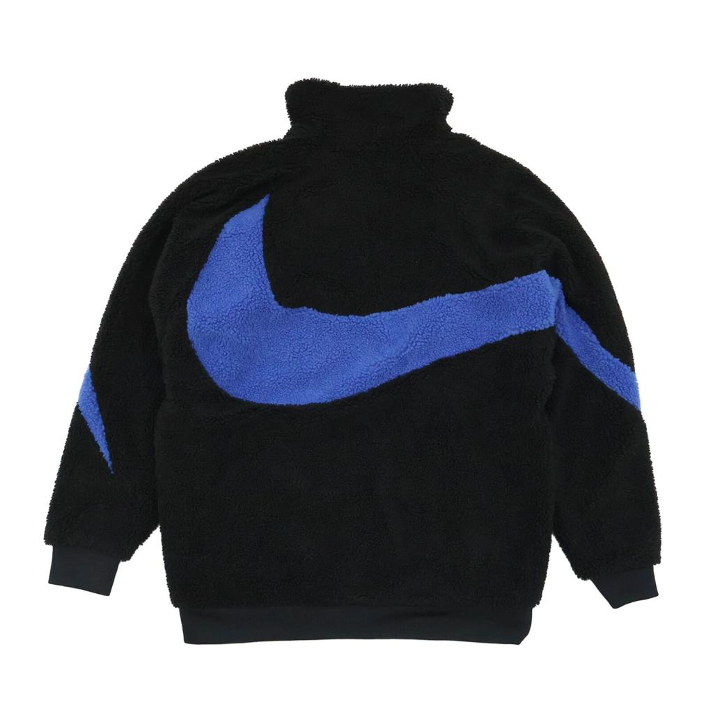 Nike Big Swoosh Reversible Boa Jacket Black Game Royal