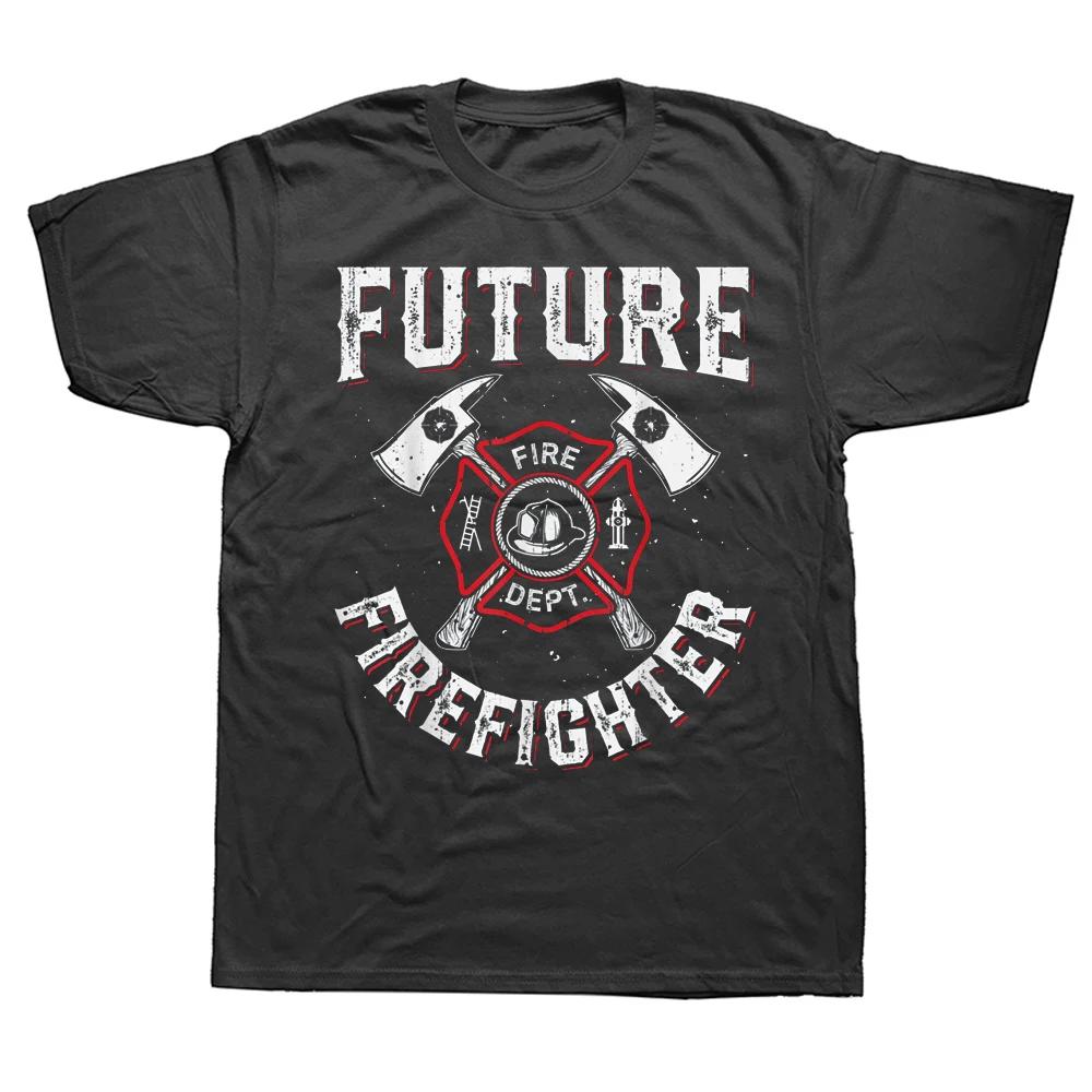 

Future Firefighter Line Firefighting T Shirts Graphic Streetwear Short Sleeve Birthday Gifts Summer Style T-shirt Mens Clothi... S разноцветный