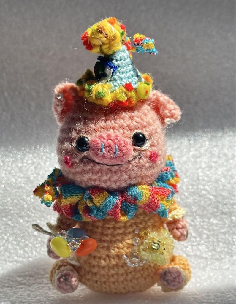 [USED] xooxlife Embroidery Artist Teddy Bear Handmade Plush Wool Felt