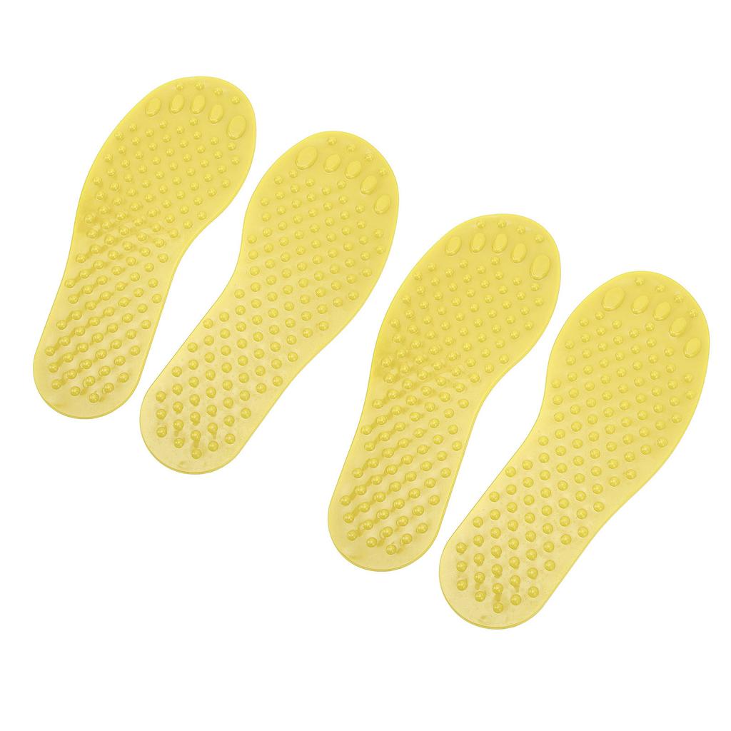 2Pair Foot Shaped Floor Markers PVC Non Slip Educational Footprint Markers for Preschool Classroom Kindergarten Yellow