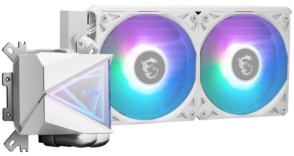 MSI MAG CORELIQUID I240 WHITE 240mm Simple CPU Cooler White FN2492 Water-Cooled