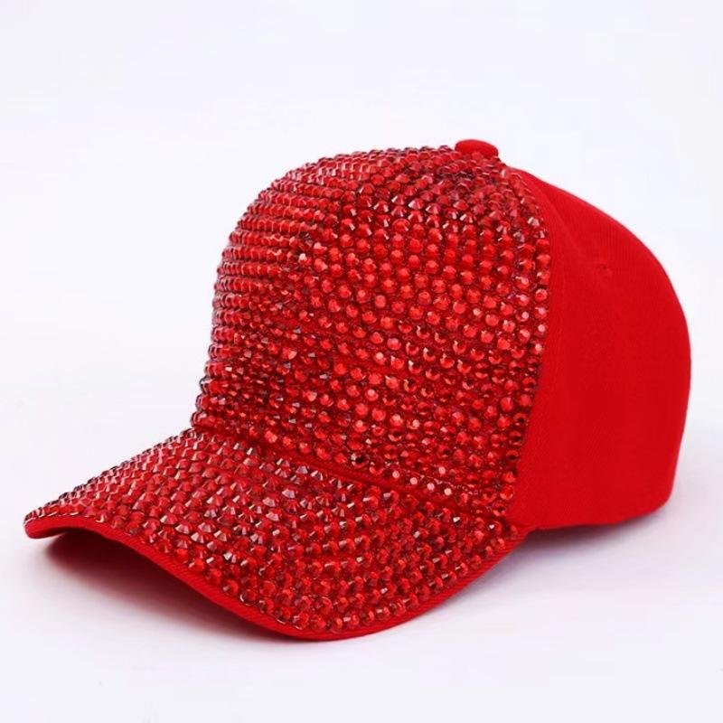 Retro Women's Rhinestone Baseball Cap: Stylish Travel Sunscreen Hat