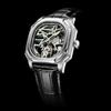 Swiss High-End Men's Mechanical Tourbillon Watch with Leather Strap