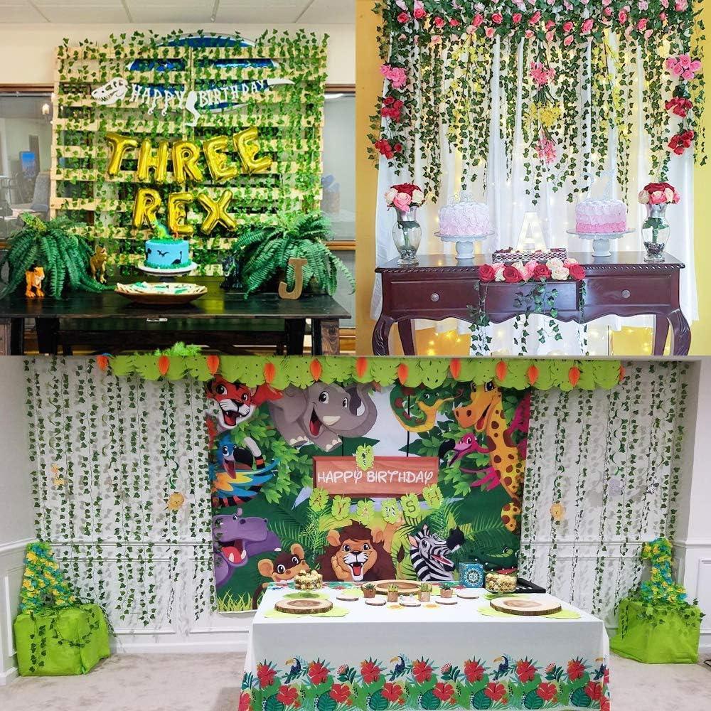 12 Pack Fake Ivy Garland Artificial Hanging Vine Plant UV Resistant for Outdoor Indoor Garden Wall Party Home Decoration