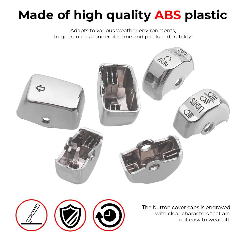 1Pair Handlebar Control Switch Housings Cover Button Caps Chrome Kit Motorcycle For Harley Sportster Forty-Eight XL1200X 2014-22