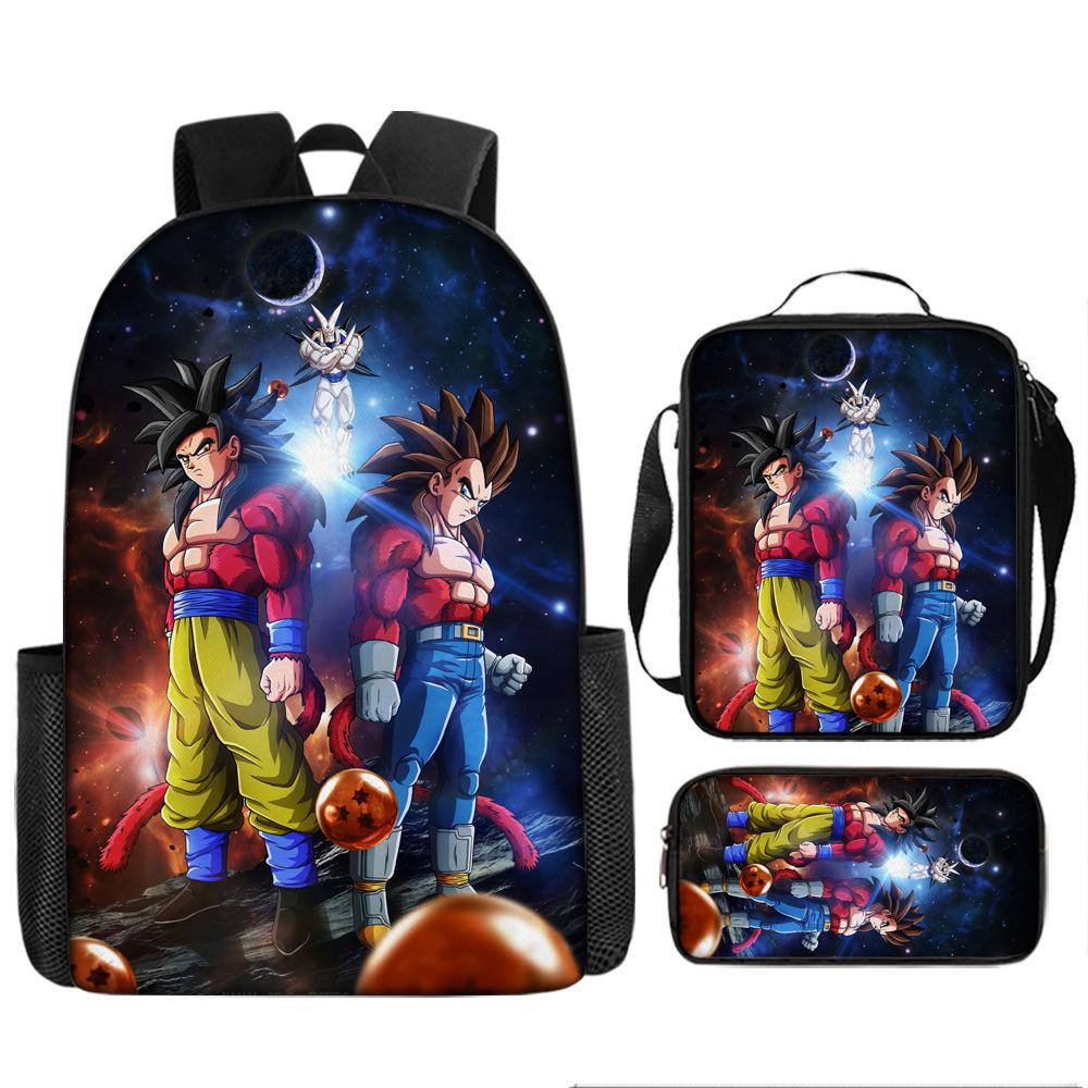 Dragon Ball Student School Bag Cartoon Dragon Ball Super Children'S Backpack, Satchel Pencil Case