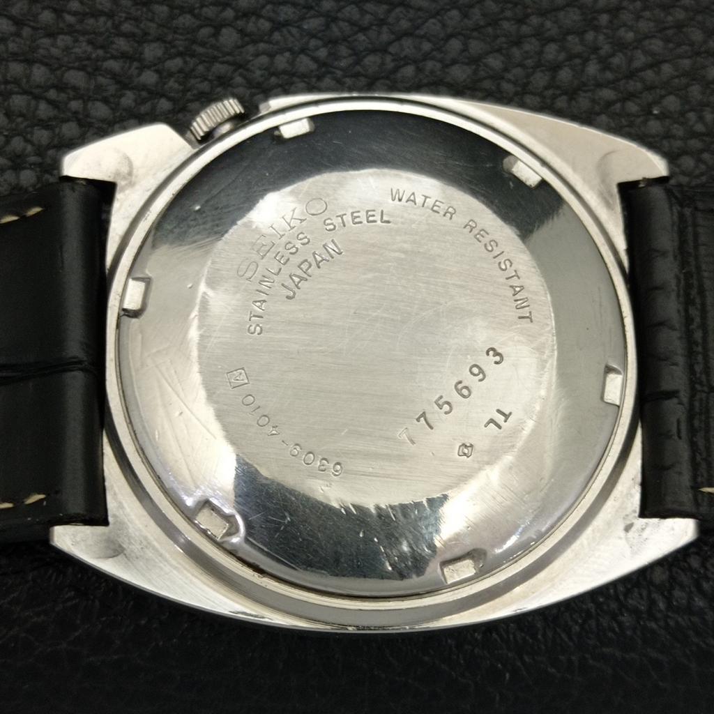 Seiko AUTOMATIC 6309A JAPAN MENS VINTAGE GREEN COLOR DIAL WATCH A701582-5 R206b-a701582