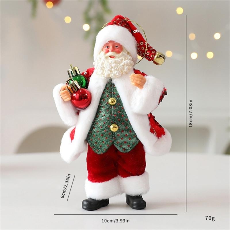 Resin Santa Tabletop Figurine Ornament Festival Holiday Homes Office Decoration For Mantels Or Dining Tabletop