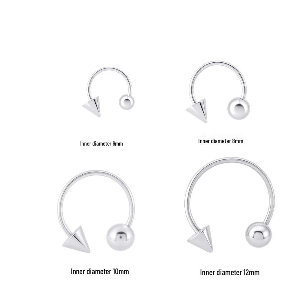 Trendy Hip Hop Titanium Steel Horseshoe Lip & Ear Piercing Stud