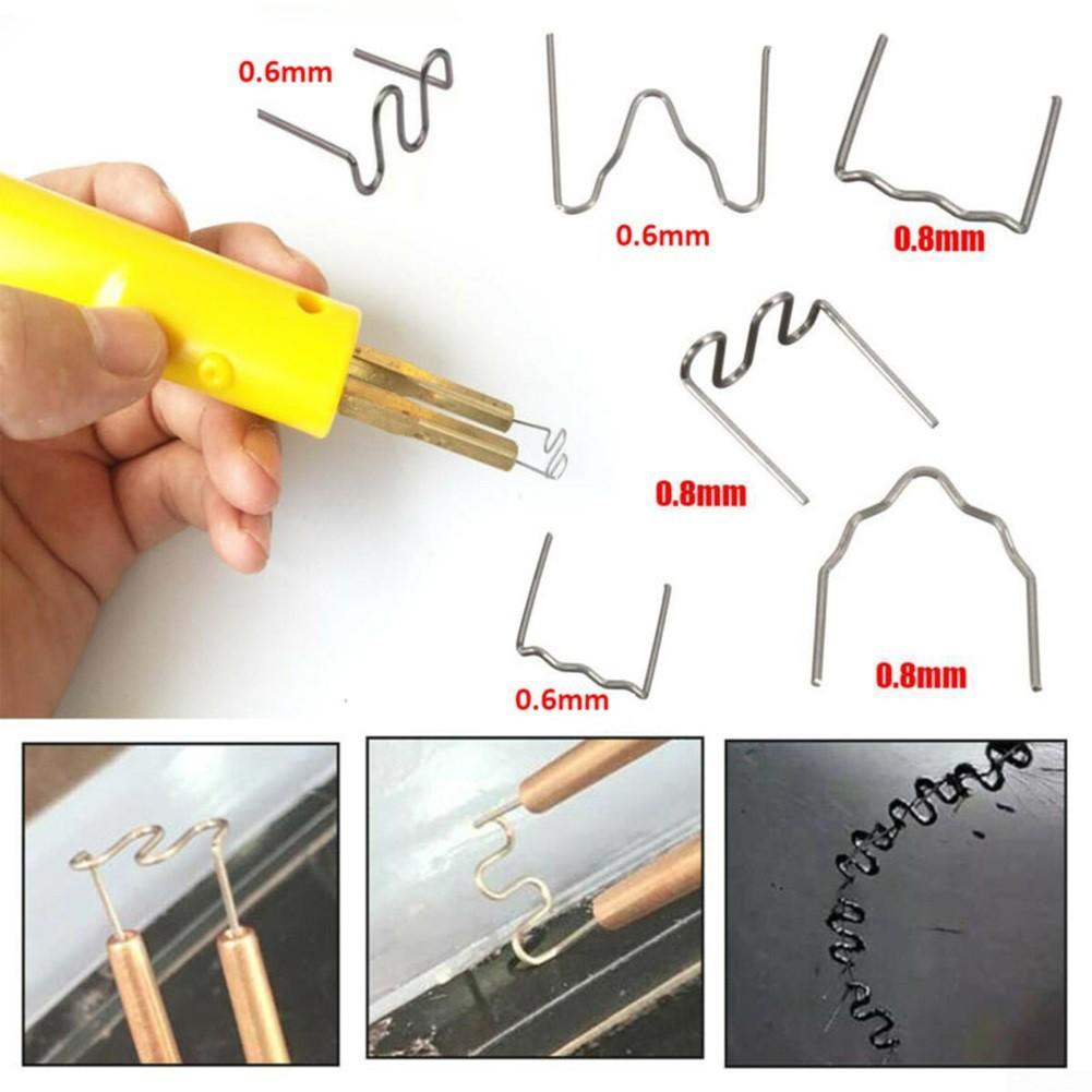Punti per Cucitrice a Caldo 0.6/0.8mm Chiodo per Saldatura 100pz Per Kit Paraurti Auto