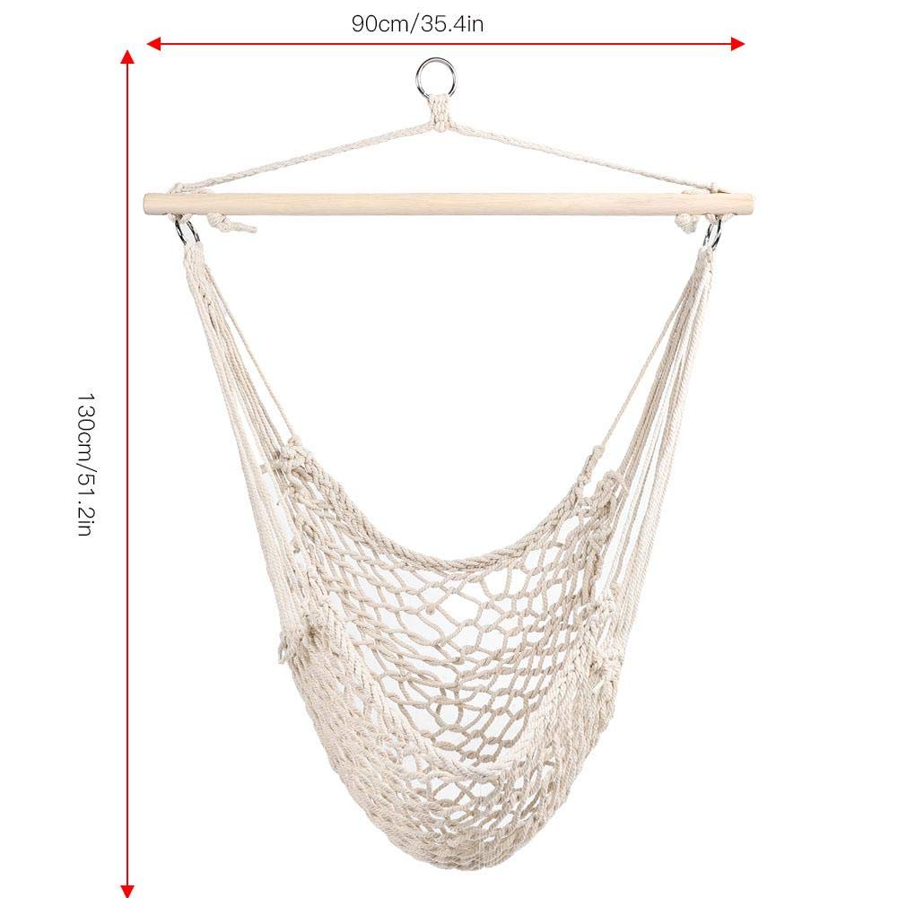 Hanging Hammock 160kg Weight Suitable for and Camping Wear-Resistant, Breathable, Chair, Foldable, Capacity, Patios, Porches, Bedrooms, Backyards,